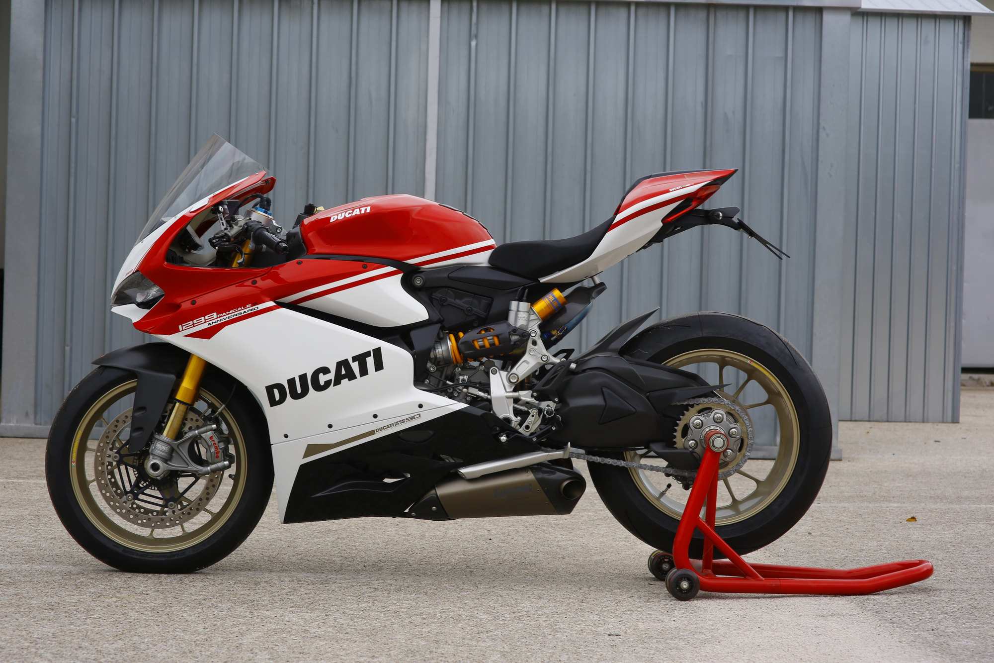 Ducati 1299 Panigale S Anniversario — vista laterale.